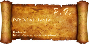 Pávlai Imola névjegykártya